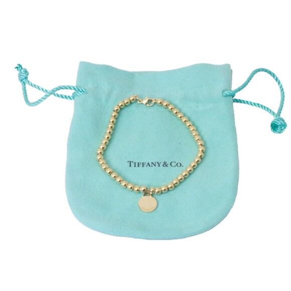 🔥 Tiffany Return to Tiffany 18k Gold Beaded Bracelet Women's Jewelry 🔥 - Picture 4 of 9